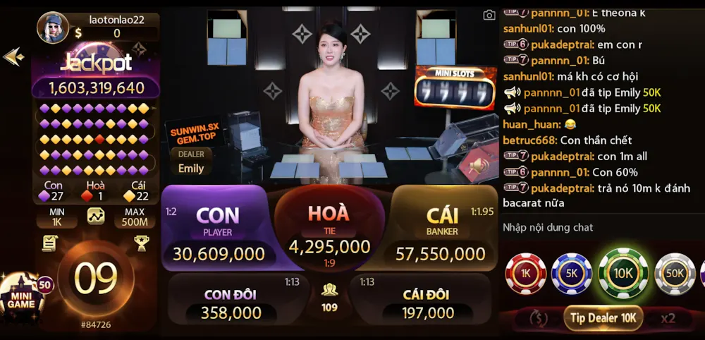 Cách chơi Baccarat tại SUNWIN
