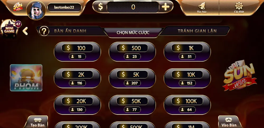 Cách chơi Phỏm tại SUNWIN